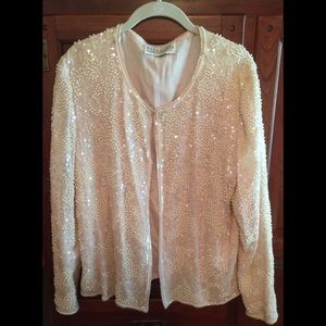 Pink Pearl and Sequin Evening Jacket 💃🍸🎼
